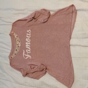 𝅺side of Fries embellished "Famous" top size XL